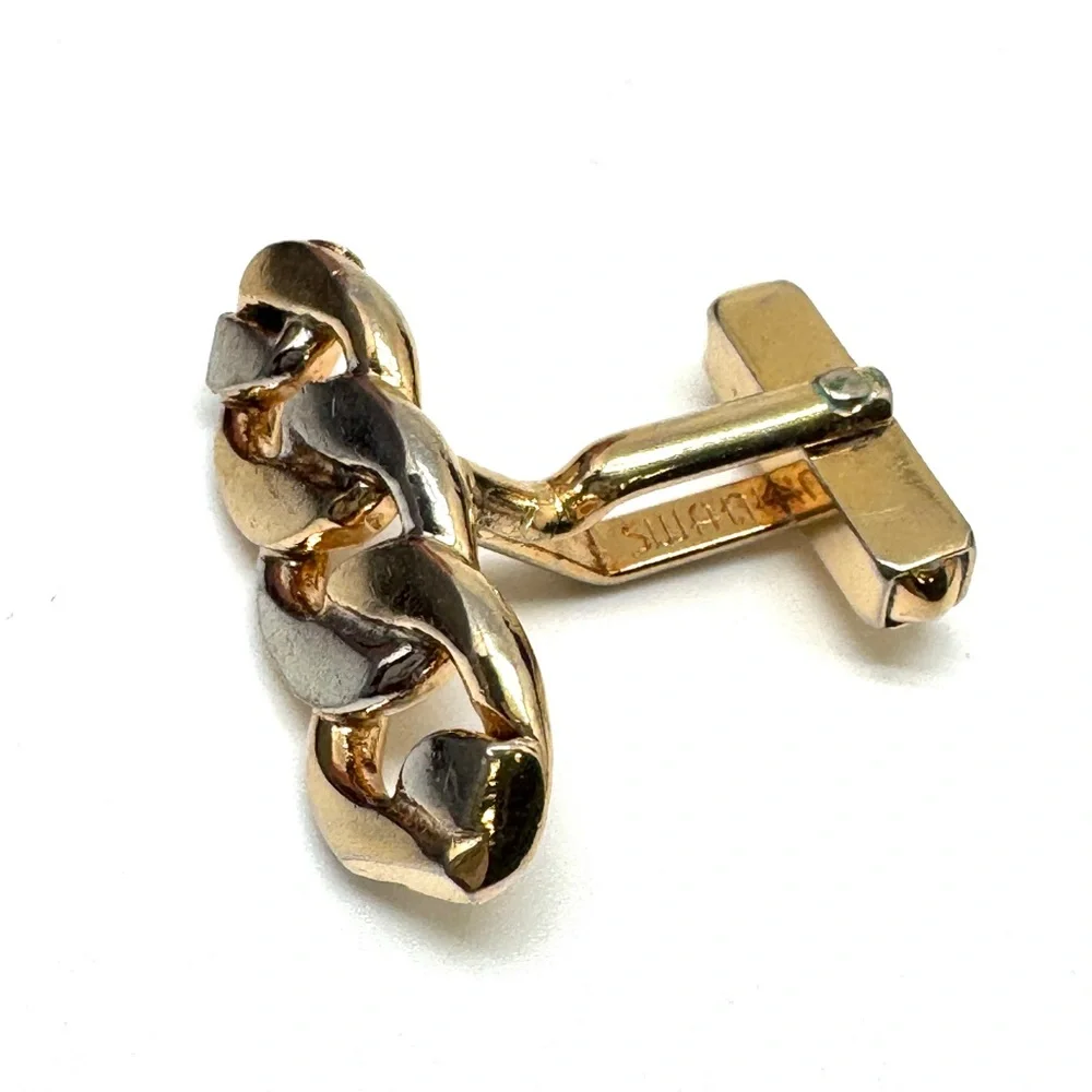 SWANK Vintage Goldtone Curb Chain Link Cufflinks